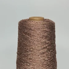 VTG. Rose Gold Metallic Sparkle Round Barrel Spool Thread String Crafts Sweing