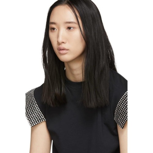 Christopher Kane Women's Black Crystal T-Shirt size Small $405 - Picture 3 of 14