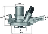 Mahle TI 151 80 Thermostat, KüHlmittel FüR Abarth, Alfa Romeo,Chrysler,Fiat ,