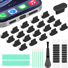 Silicone Lightning Dust Plug with Phone Speaker Cover,5-In-1 31 Pack Iphone Char