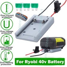 Power Wheels Adapter for Ryobi 40V Battery Dock Power Connector Wire Robotics