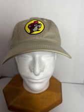 Buc-ee's Beaver Logo Hat Tan Adjustable Strap Dad Cap One Size Cotton