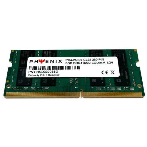 PHOENIX RAM 8GB (1x8GB) DDR4 3200MHz SODIMM PC4-25600 CL22 260 PIN 1,2V