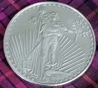 1 oz SilverTowne St. Gaudens Silver Coin Round .999 BU (With MINT ERROR)