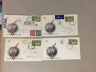 Four Israel 1950 fdc canceled in diff cities:HAIFA,JERUSALEM,TEL AVIV,REHOVOT