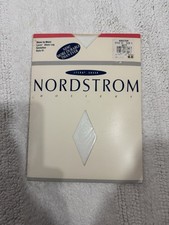 Vintage NORDSTROM Hosiery Pantyhose White Lycra Sheer Size C Style 91