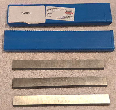 156 X 18 X 3 MM Resharpenable Hss Planer Blades Woodford Woodworking tooling NEW
