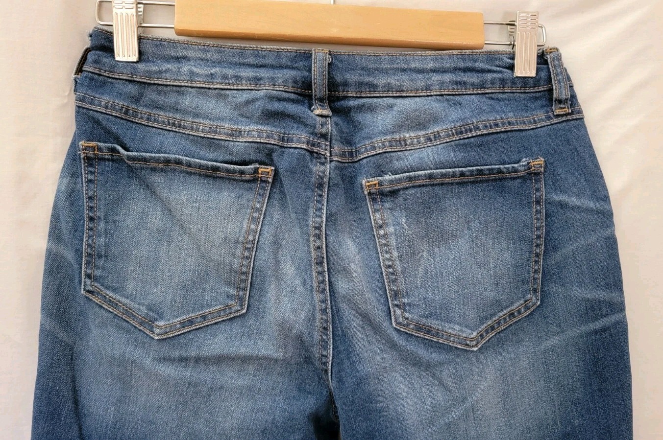 Womens Vintage Reunion Jeans Rewash Sz 9/29W Distressed Holes Lace MidRise Taper