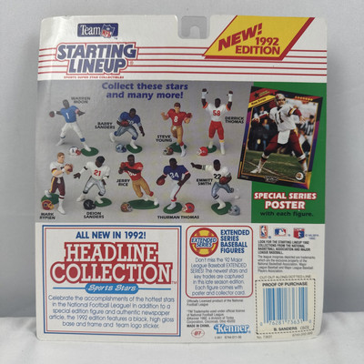 VTG Team NFL Starting Lineup Figure w/Poster & Card Barry Sanders