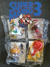 Super Mario Brothers 3 Happy Meal Toy set of 4 Vintage McDonald's Nintendo 1990