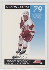 1991-92 Score Canadian Season Leader Bilingual Sergei Fedorov #298 HOF 19le