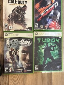 Microsoft Xbox 360 S 1439 320GB Console Bundle 15 Games Controller Tested Black