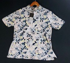 NWT Bad Birdie Golf Core Polo Men's Size L Savannah Swing Golfer Shirt Floral