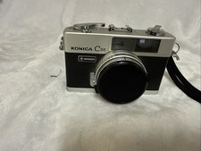 Konica C35 Automatic 35mm Film Camera, Chrome w/ 38mm F/2.8 Hexanon Lens TESTED