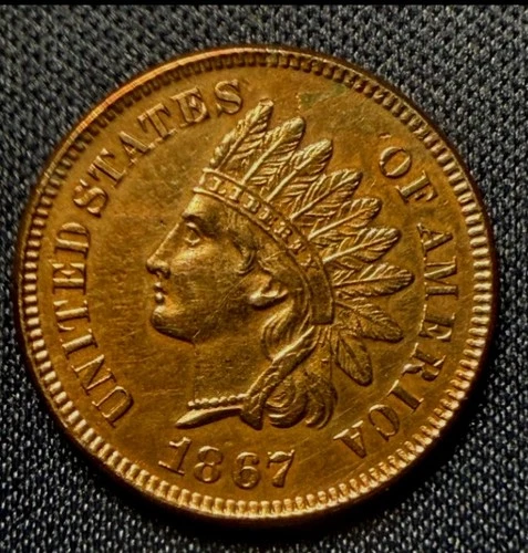 1867 Indian Head Cent  Uncirculated superb strike