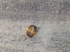 Wyoming state Washington Quarters, coin ring, size 7 2007