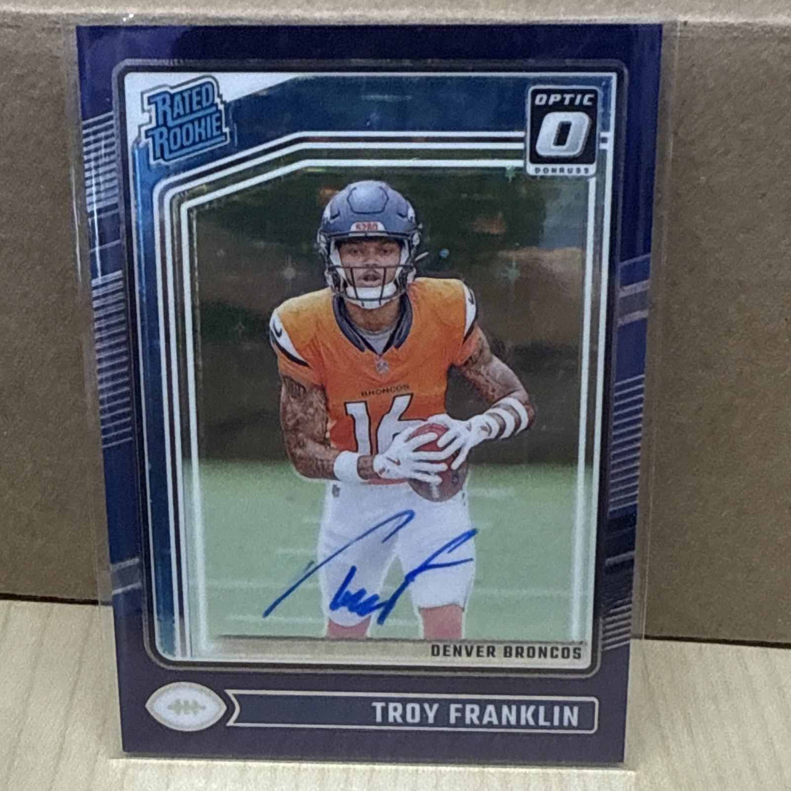 TROY FRANKLIN (RC) 2024 Panini Donruss Optic #294 Purple Stars Rookie Auto /42