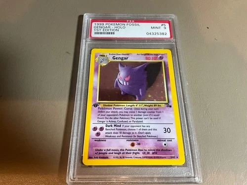 1999 Pokemon Fossil 1st Edition #5 Gengar Holo PSA 9 MINT