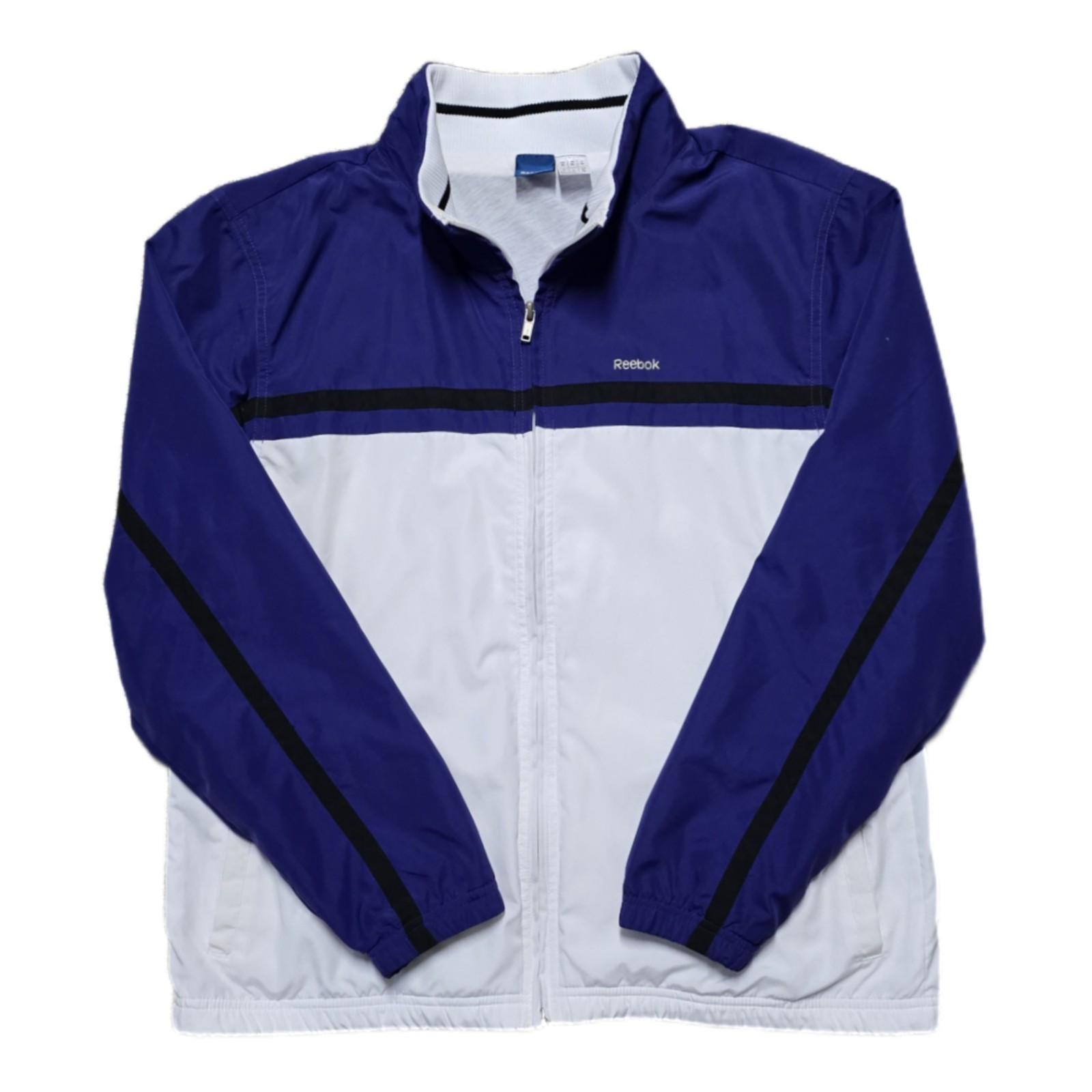 Vintage 90's Reebok Lined Windbreaker Jacket Mens M Athletic Retro Full Zip