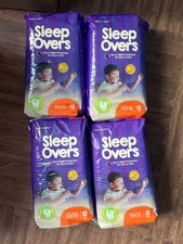 4 PACKS SLEEPOVERS Youth Absorbent Underwear L/XL 60-125lb 12/Pk  48 PIECE TOTAL