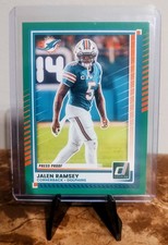 2025 Panini Donruss Jalen Ramsey Green Press Proof Color Match Miami Dolphins 