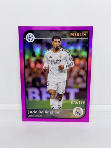 JUDE BELLINGHAM 2024-25 Topps Merlin UEFA Club Competitions Pink Refractor /199