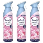 3 x Febreze Air Mist Freshener Spray Blossom Breeze 185ml Safe Use Around Home