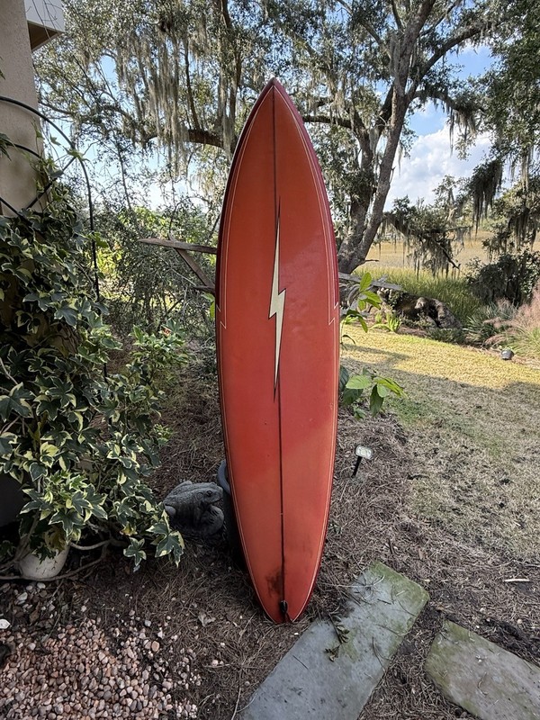 Vintage Lightning Bolt. 70s Mtb Lightning Bolt Surfboard     Local Pick Up Only