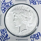 1927 D SILVER PEACE DOLLAR AUTHENTIC HI GRADE U.S. MINT COIN RARE KEY DATE 5929