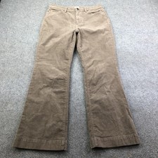 Ann Mashburn Pants Womens 28 Brown Corduroy Straight Leg Khakis Casual