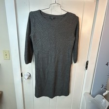 Mossimo Women's Large Gray Sweater Dress Scoop Neck