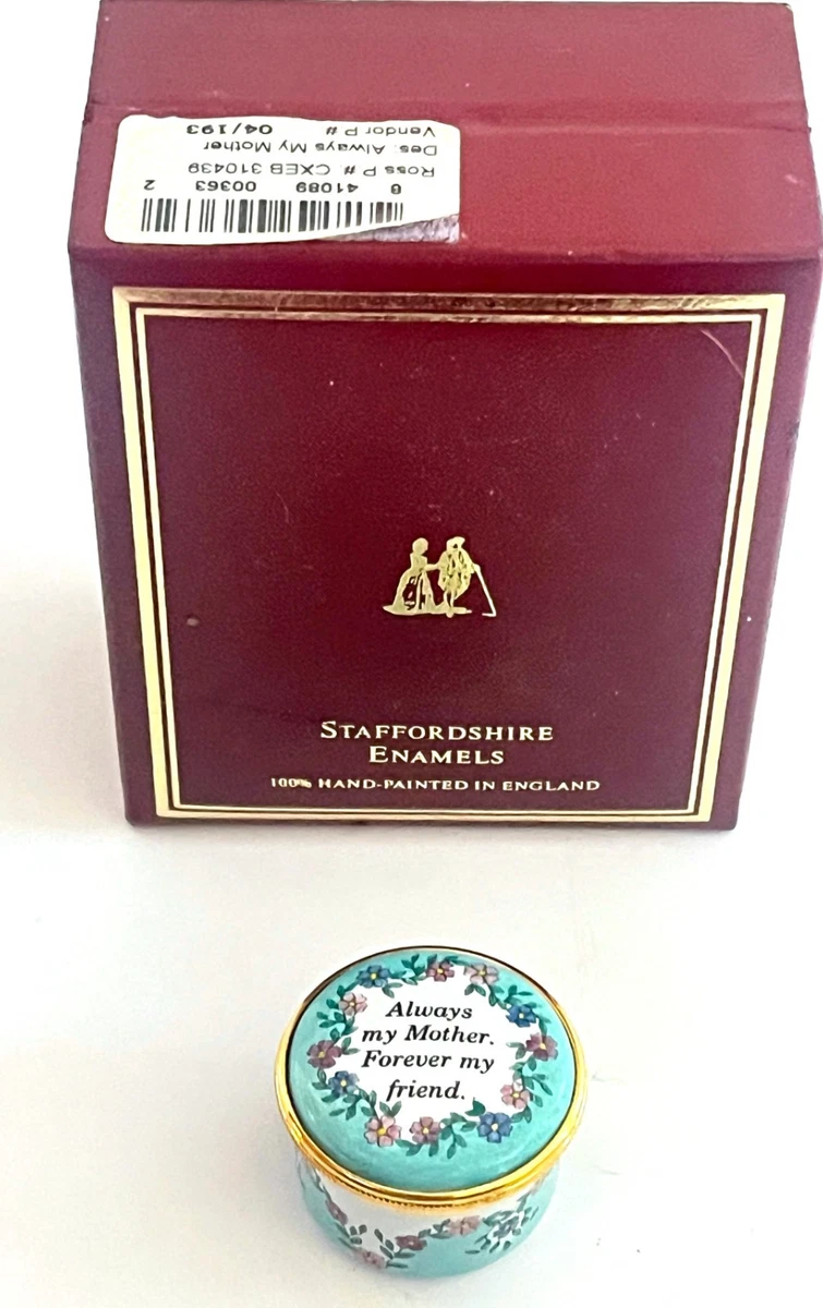 英国STAFFORDSHIRE ENAMELS ピルケース　テディベアピルケース Staffordshire Enamel Box - Etsy