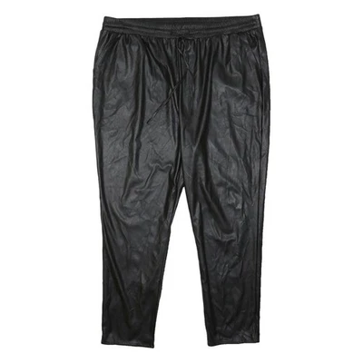 YOURS Pantalons Détente Noirs en Mélange Polyester Taille 40 Cordon W40 L28 - Photo 1/4
