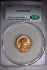 1919 Red CAC Certified MS 65 Lincoln Cent