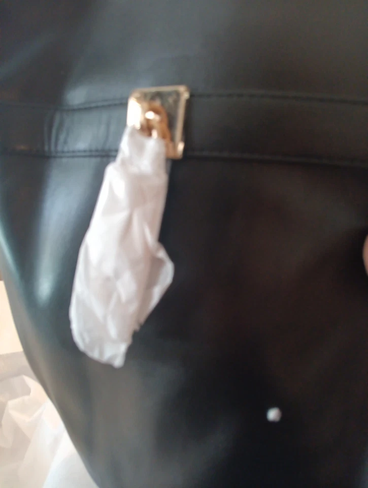 Botas Vivianly hasta la rodilla pantorrilla ancha punta plegable botas negras talla 10 Foto 3 de 4