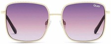 Quay Womens Real One Sunglasses Gold/Purple Pink