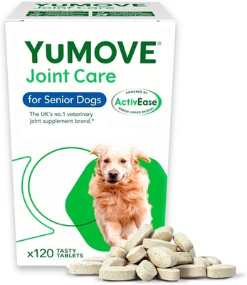 YUMOVE Yu-MOVE Senior Dog Joint Supplement Joint Aid for Senior Dogs Aged 8+ 120 Tablet