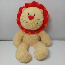Baby Gund Take A Long Lion Plush Stuffed Animal Yellow Lion Red Orange Mane 11"