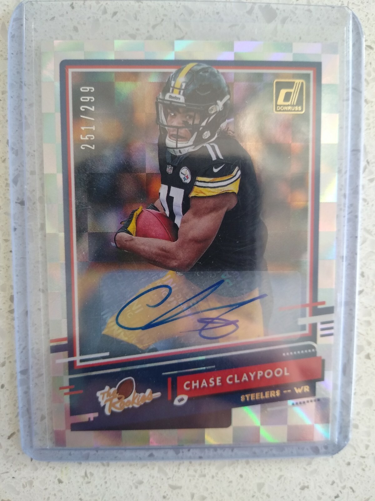 Chase Claypool 2020 Donruss The Rookies Auto Steelers Sp /299