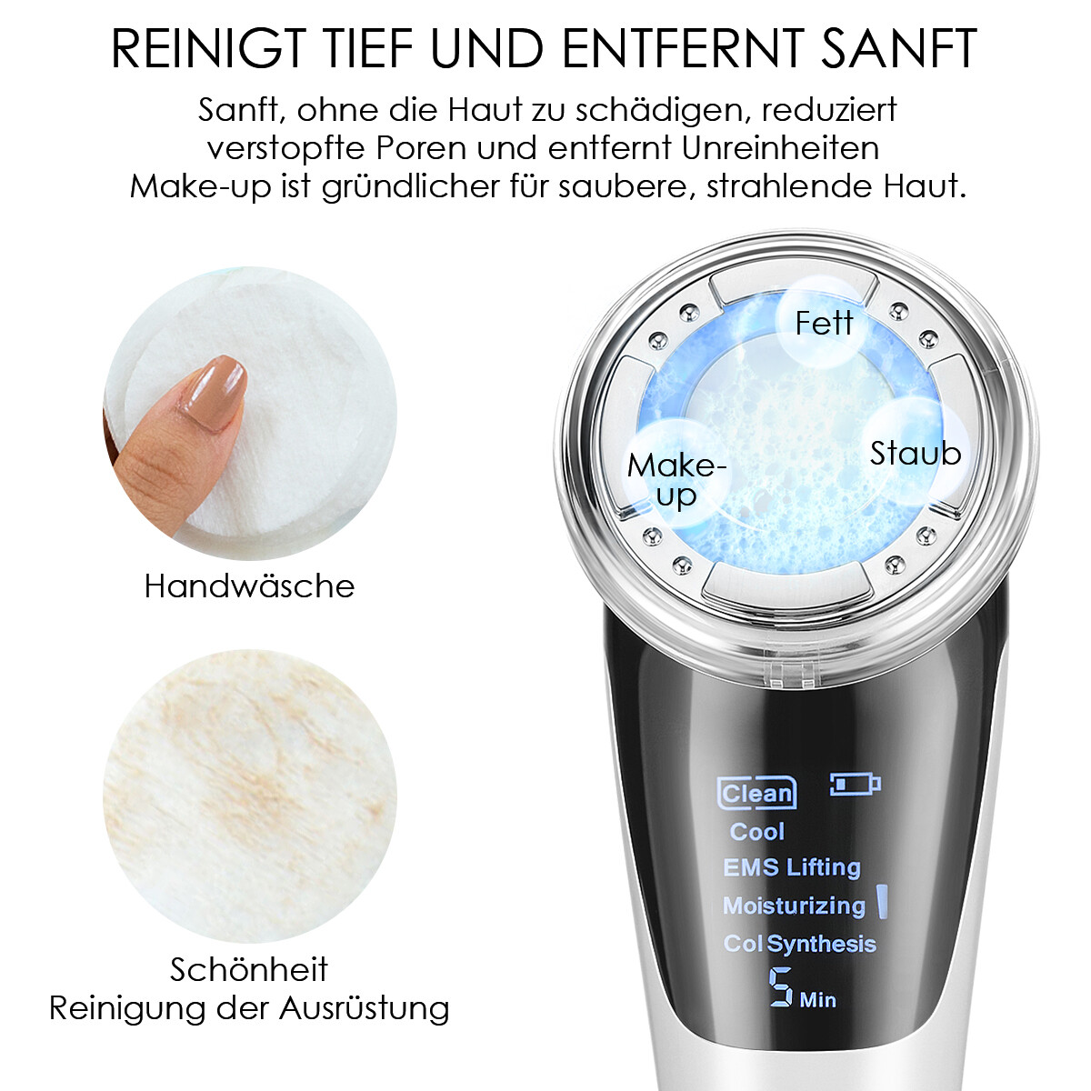 Ultraschall Gerät Faltenentferner mit HeißeKühle für Anti Falten Anti-aging