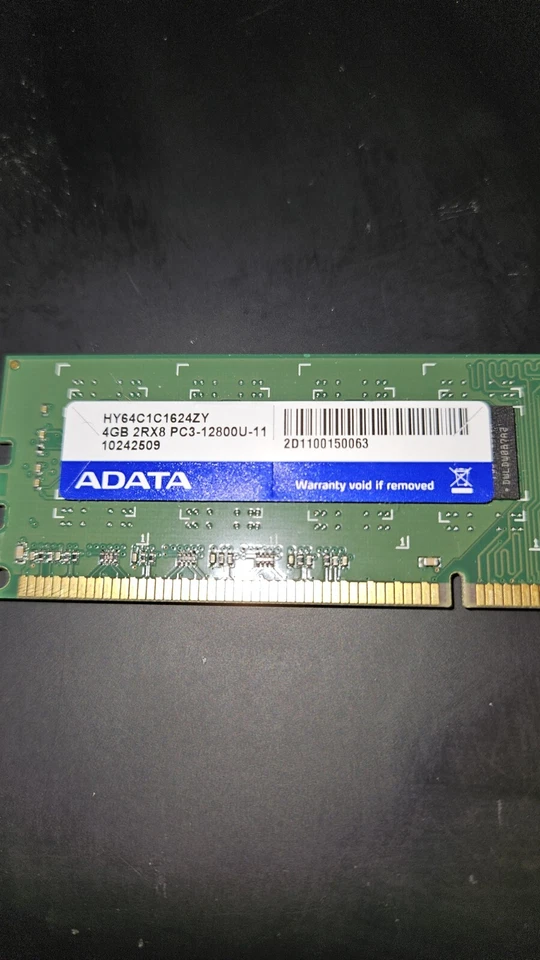 ADATA 6GB DDR3 Memory RAM | Set of 2 (1x4GB 1x2GB) | AD3U1600W8G11-B - Image 3 of 4