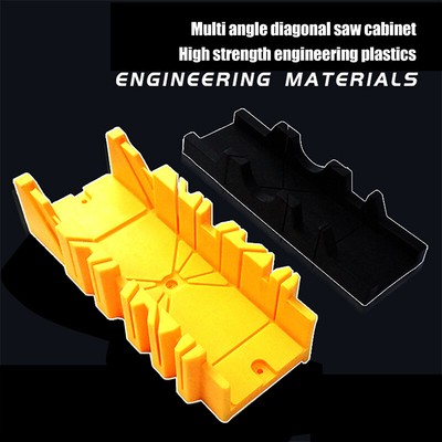 45/90 Degree 1pcs Wood Cutting Clamping Miter Saw Box Woodworking Angle Cutting
