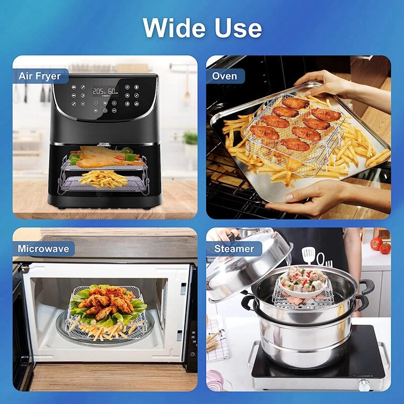 Air Fryer Rack for 5.5L Air Fryer, 2 Tier Air Fryer Grill/Shelf