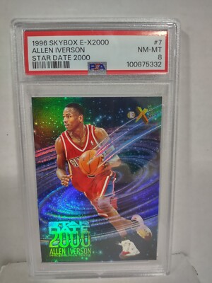 1996-97 SkyBox E-X2000 Allen Iverson Star Date 2000 #7 OF 15**** PSA 8