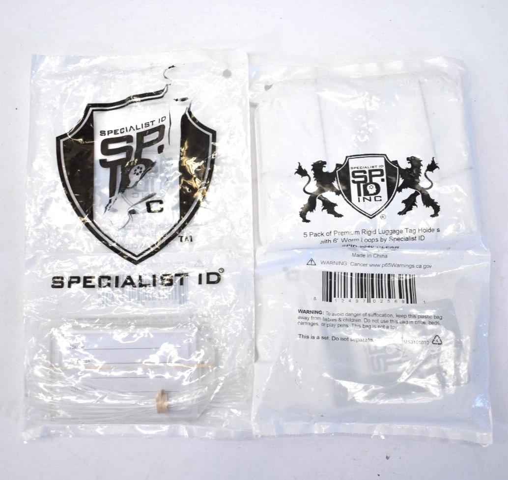 Tag Holders W Worm Loops 6" 6 Pack