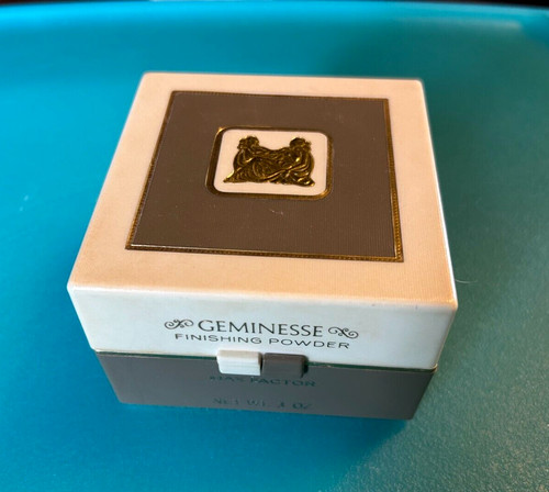 Vintage Max Factor Geminesse Finishing Powder Container 3.0 oz 
