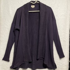 Wilfred Aritzia Diderot Cocoon Sweater M Open Front Long Sleeve Purple