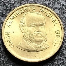 50 Céntimos 1988 Peru 🇵🇪 Admiral Grau - UNC - KM# 295