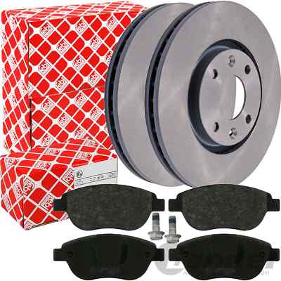 FEBI BREMSSCHEIBEN Ø283mm + BELÄGE VORNE für CITROEN C3 C4 + PEUGEOT 206 207 307