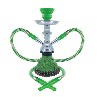 10'' Green 2 Hose Hookah Set - Sparta by Premium Hookah - FAST SHIPPING
